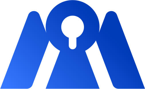 Meloc logo: Mark, blue