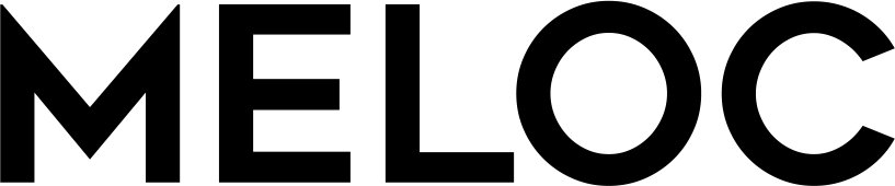 Meloc logo: Wordmark, black