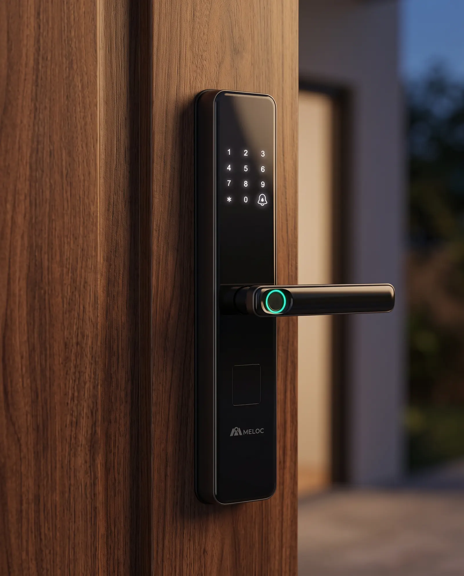 Close-up of the Lite lock sensor and keypad