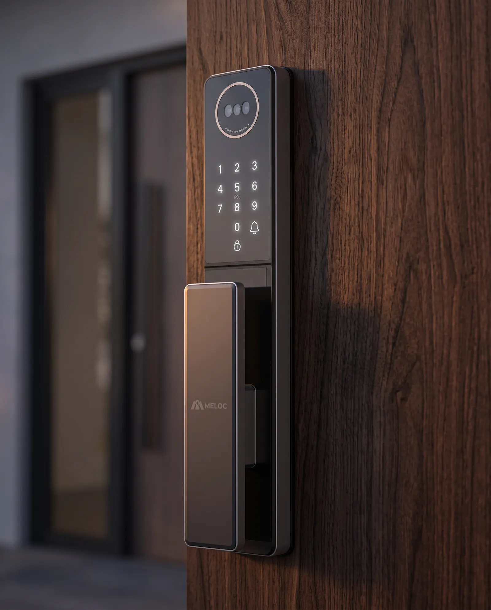 Close-up of a Meloc Prime lock